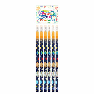 Weltraum Bl&auml;ist&euml;ft mat Gummi Set (6-deeleg) - Display (24 Setten)