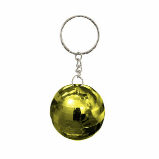 G&euml;llen Discoball Schl&euml;sselunh&auml;nger (12 St&eacute;ck)