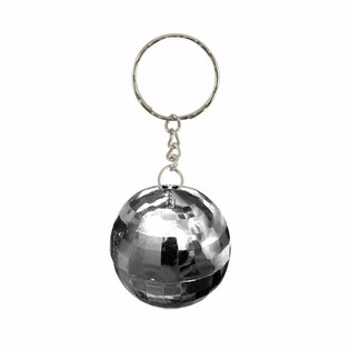 S&euml;lwer Disco-Ball Schl&euml;sselunh&auml;nger (Set vun 12)