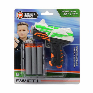 Tack Pro Swift I Spillsaachpistoul mat 6 Soft Darts - 11 cm