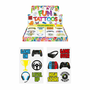 Gamer Fun Tattoos Displaybox (96 Blieder)