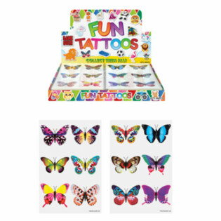 FUN TATTOOS - MODELL: P&Auml;IPELIN AN DISPLAY (96 Stk.)
