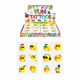 Smiley Fun Tattoos am Display (96 St&eacute;ck)