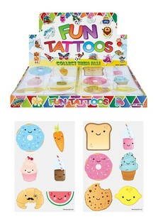 Losseg Tattoos - Modell: Iess-Gesiichter (48er Display, 12 Tattoos pro Pak)
