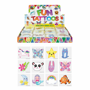 Spill-Tattoos fir Meedercher | 48er Display (je 12 Tattoos pro P&auml;ckchen)