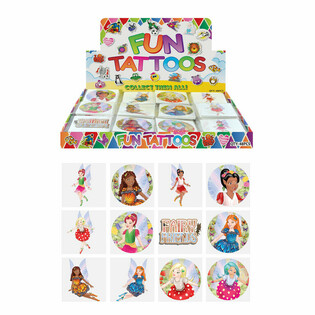 FUN TATTOO&rsquo;S - MODEL: FEE / FAIRY, All Pak mat 12x Tattooen AN DER DISPLAY-BOX (48 Stck.)
