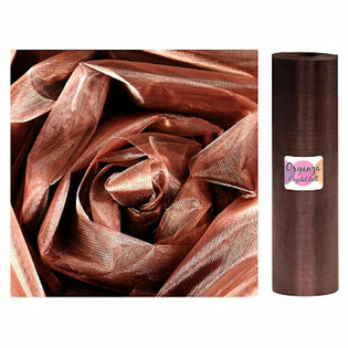 Organza-Rull - 28 cm x 25 Meter - Faarf Schokolasbrong (1 Stk.)