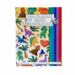 A4 - Dinosaurier Molbuch 21x28 cm, mat Sticker (12 Stk.)