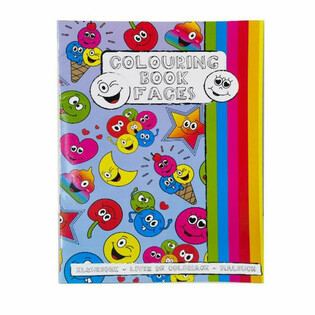 A4 Smiley Molbuch mat Stickeren (12 St&eacute;ck)