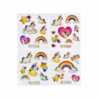 GLITTER STICKEREN - UNICORN (100 St&eacute;ck)