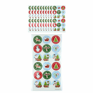 Chr&euml;scht Fun Stickeren - 10 Blieder, 18 Stickeren pro Blat