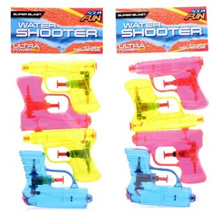 Aqua Fun Waasserpistoulen Set - 4 St&eacute;ck, 11 cm
