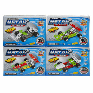 Metallen Rennauto Baukasten (24 St&eacute;ck Display)