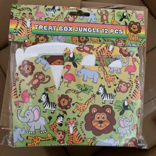 Jungle D&eacute;ieren Kaddo&rsquo;s-K&euml;schten (12 St&eacute;ck)