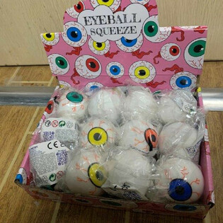 Squeeze Eyeball Kn&auml;tschb&auml;ll am Display (12 St&eacute;ck)