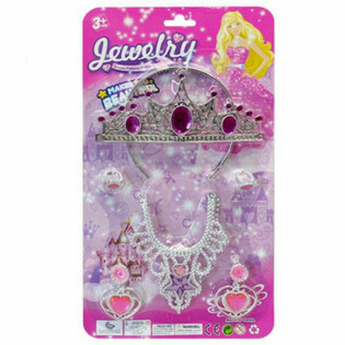 PRINZESSINNEN BEAUTY SET MAT TIARA, OHRR&Eacute;NG, KETT A R&Eacute;NG