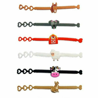 Silikon Kannerarmb&auml;nner mat Bauerenhaff D&eacute;ieren (12 St&eacute;ck)