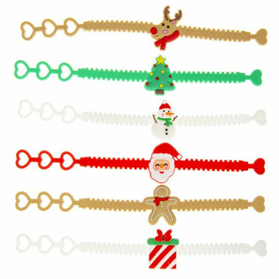 Chrëschtdag Silikon Kannerarmbänner (12 Stéck)