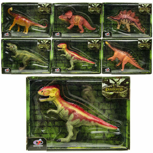 Dinosaurier Spillfiguren - Luxus-Geschenkbox - Mix Zorten (Set vu 6)