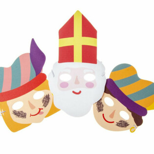 SINTERKLAAS - SINT & PIETEN MASKEREN AUS FOAM (48 Stk.)