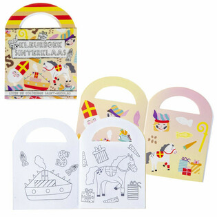 Kleng Sinterklaas-Malbicher mat Sticker (48 Stk.)