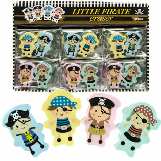 Piraten-Figuren Rad&eacute;iergummi Set - 2 St&eacute;ck am Display