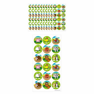 FUN STICKERS - BAUEREFELD D&Eacute;IEREN - 18 STICKEREN PER BOCK (10 Stk.)