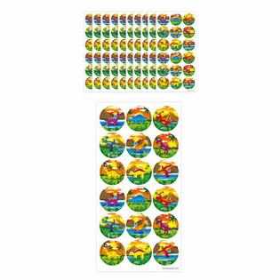 FUN STICKEREN - DINOSAURIER STICKEREN - 18 STICKEREN PER BLAT (10 Stck.)