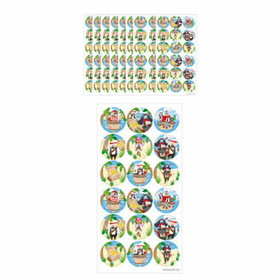 FUN STICKERS - PIRATEN STICKERS - 18 STICKERS PER S&Auml;IT (10 Stck.)