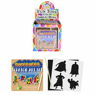 Eco Friendly Magesch Kratzpabeier Superhelden Display (108 St.)
