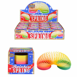 RETRO TOYS - REGENBOUSPIRAL &Oslash; 6,5 CM AM DISPLAY (12 Stk.)