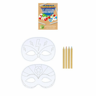 Eco Friendly Superhelden Masken fir selwer ze molen (12 St&eacute;ck)
