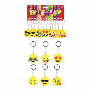 Smiley Schl&euml;sselunh&auml;nger Mix (12 St&eacute;ck)