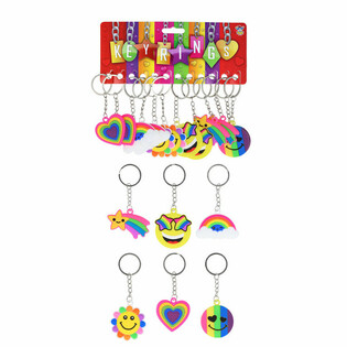 SCHL&Euml;SSELANH&Auml;NGER - REGENBOGEN FIGUREN (12 Stk.)