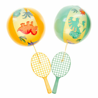 Paddle-Racket mat Ball - Dinosaurier (12 Stk.)