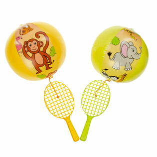 PADDLE RACKET MAT BALL - DSCHUNGEL D&Eacute;IEREN (12 Stk.)
