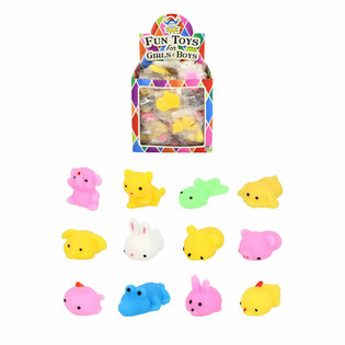 Squishy D&eacute;ieren fir d'Gl&eacute;cksrad - Am Display (96 Stk.)