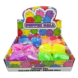 PUFFER BALL MAT HELL FAARWEN - 8CM - AN DISPLAY (12 St.)