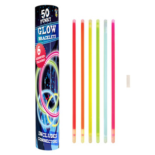 Glow Armb&auml;nder - 50 St&eacute;ck an der Tube (Display 12 St.)