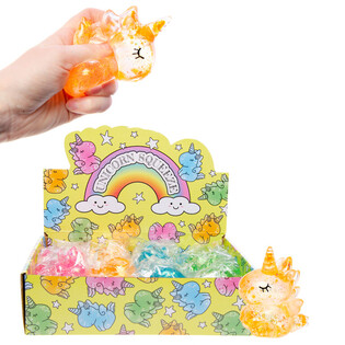 SQUEEZE EINHORN - MIXED FAARWEN - AN DISPLAY (12 Stk.)