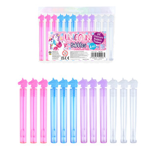Unicorn / Eenhaor Mini Seifeblosestief (1 Pakung mat 12 Stk.)