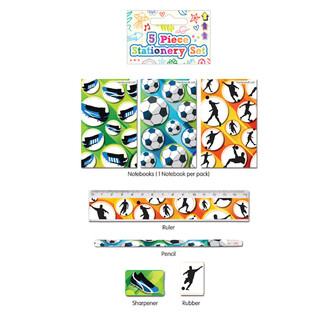 5-deeleg Fussball Schreifset (24 Stk.)