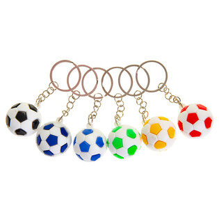 Fussball Schl&euml;sselunh&auml;nger - Mix Faarwen (48 Stk.)