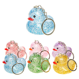 Glitter Inten Schl&euml;sselunh&auml;nger - Mix Faarwen (12 St&eacute;ck)
