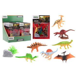 ANIMAL WORLD - Dinosaurier Spillset 8-deeleg - Am Display (12 Stk.)
