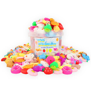 Mix Squishy Figuren am Eemer (100 St&eacute;ck)