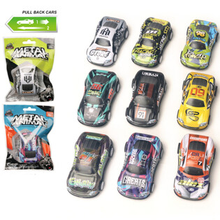 Metallen Pull Back Autoen a Giftbag (24 St&eacute;ck)