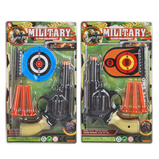 Milit&auml;r Pistoul Set mat 3 Saugnapp-Feiler & Ziler (6 St&eacute;ck)
