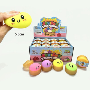RAGE - Squishy Bun Dumplings KLENG (Mooss 5.5 x 5.5 x 3 cm) - Viral 2026 Fidget Toy (24 Stk.)