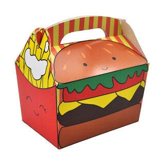 MENUBOX MODELL: HAMBURGER & FRITTEN - Dim. 18.5x12x19 CM - KIDSBOX (24 Stk.)